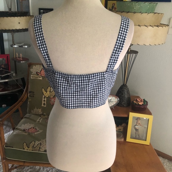 Retro Dress 2 Pc Set Gingham Skirt Top 1940s Style - Picture 3 of 7